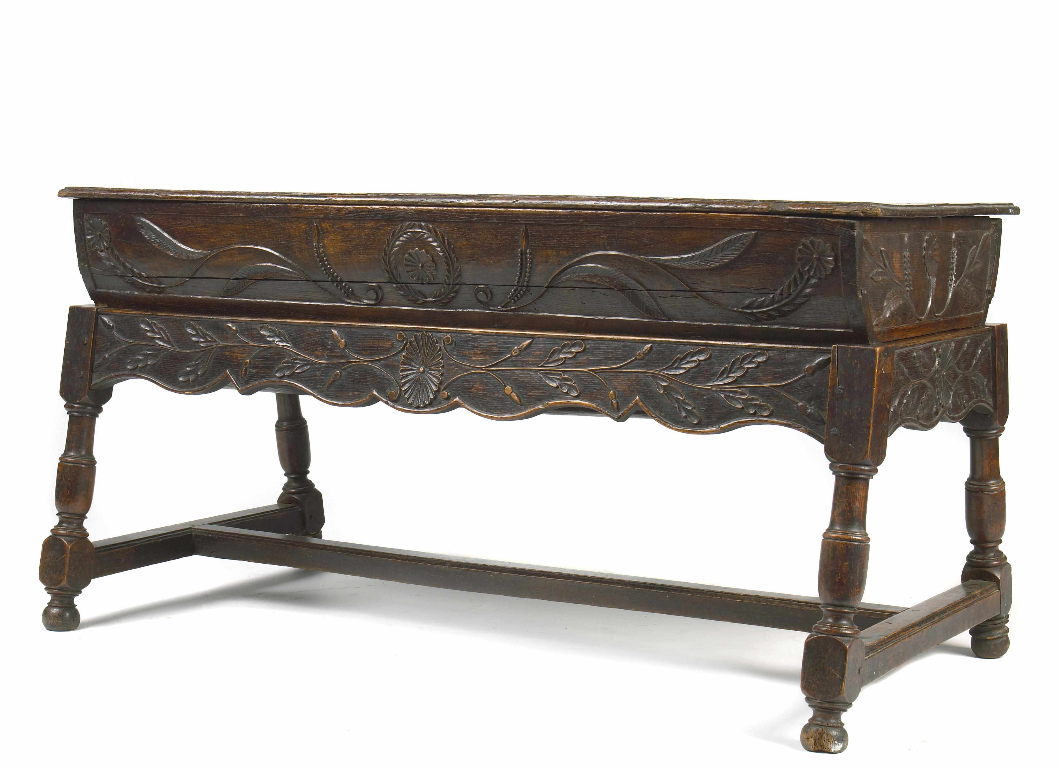 Appraisal: A Louis XV Provincial walnut dough bin second half th