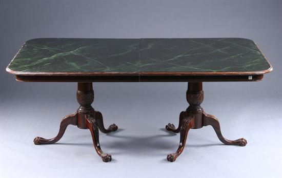 Appraisal: GEORGE III REGENCY DOUBLE-PEDESTAL DINING TABLE early th century with