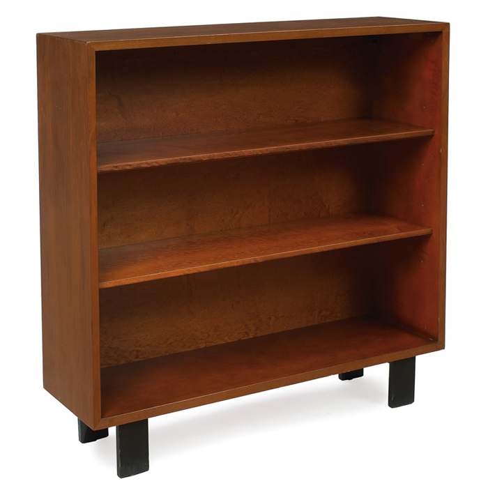 Appraisal: George Nelson bookcase by Herman Miller walnut case with stained