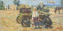 Appraisal: Arkadi Plastov Russian - Waterboy Oil on canvas dated and