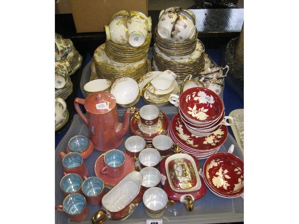 Appraisal: Lot comprising two trays of assorted teawares to include Crown