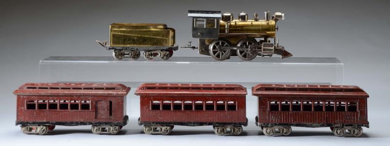 Appraisal: Lot includes one brass steam locomotive with a black painted