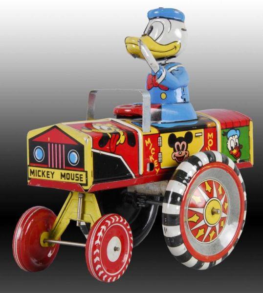 Appraisal: Walt Disney Linemar Donald Duck Dipsy Car Toy Description Original