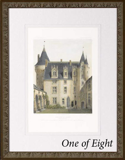 Appraisal: French School Third Quarter th Century Views of French Chateaux