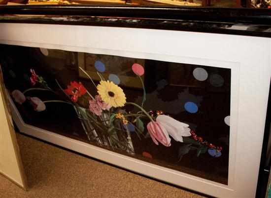 Appraisal: Framed floral color screenprint Estimate - No condition report supplied