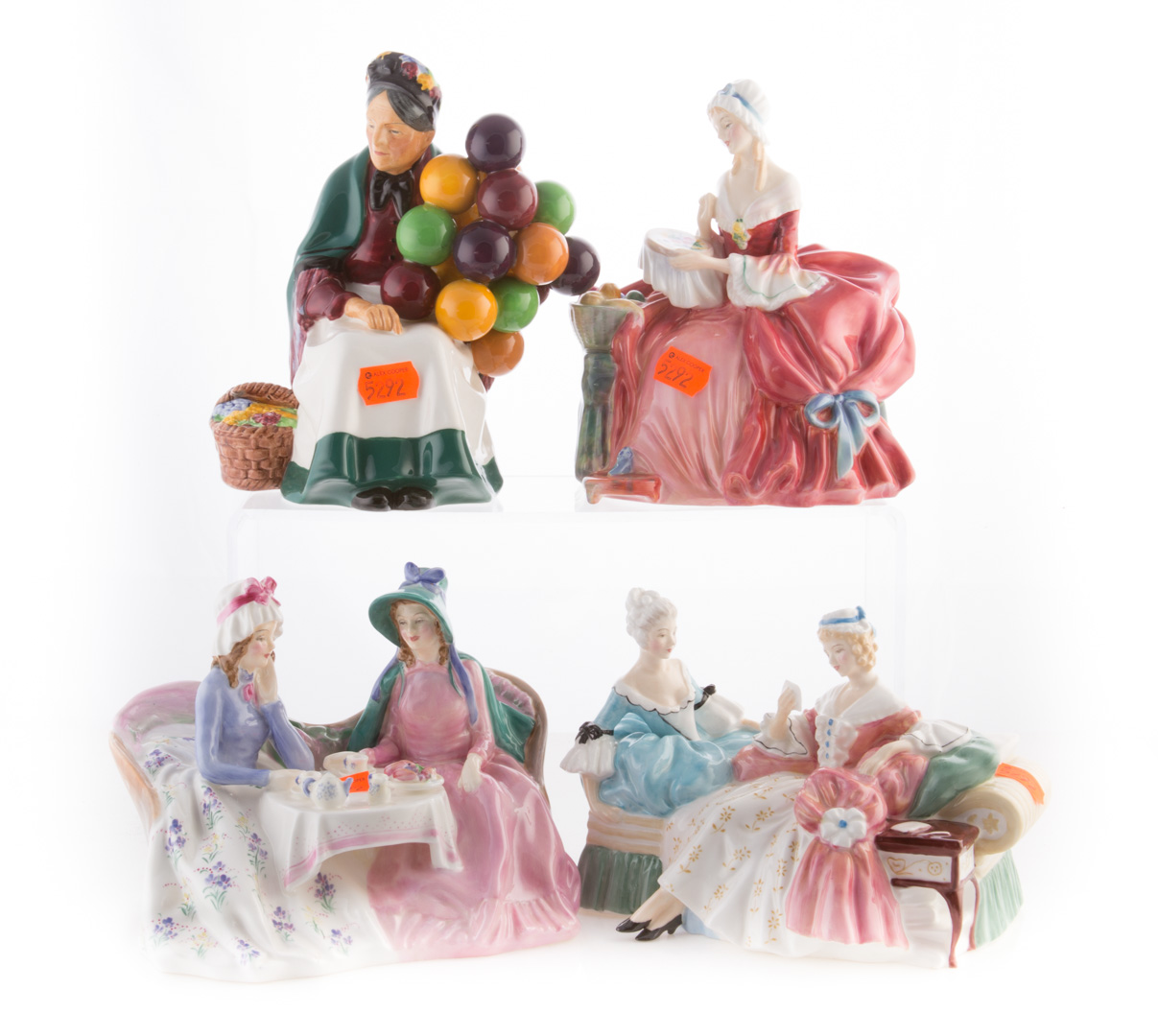 Appraisal: Four Royal Doulton china figures including The Love Letter Afternoon