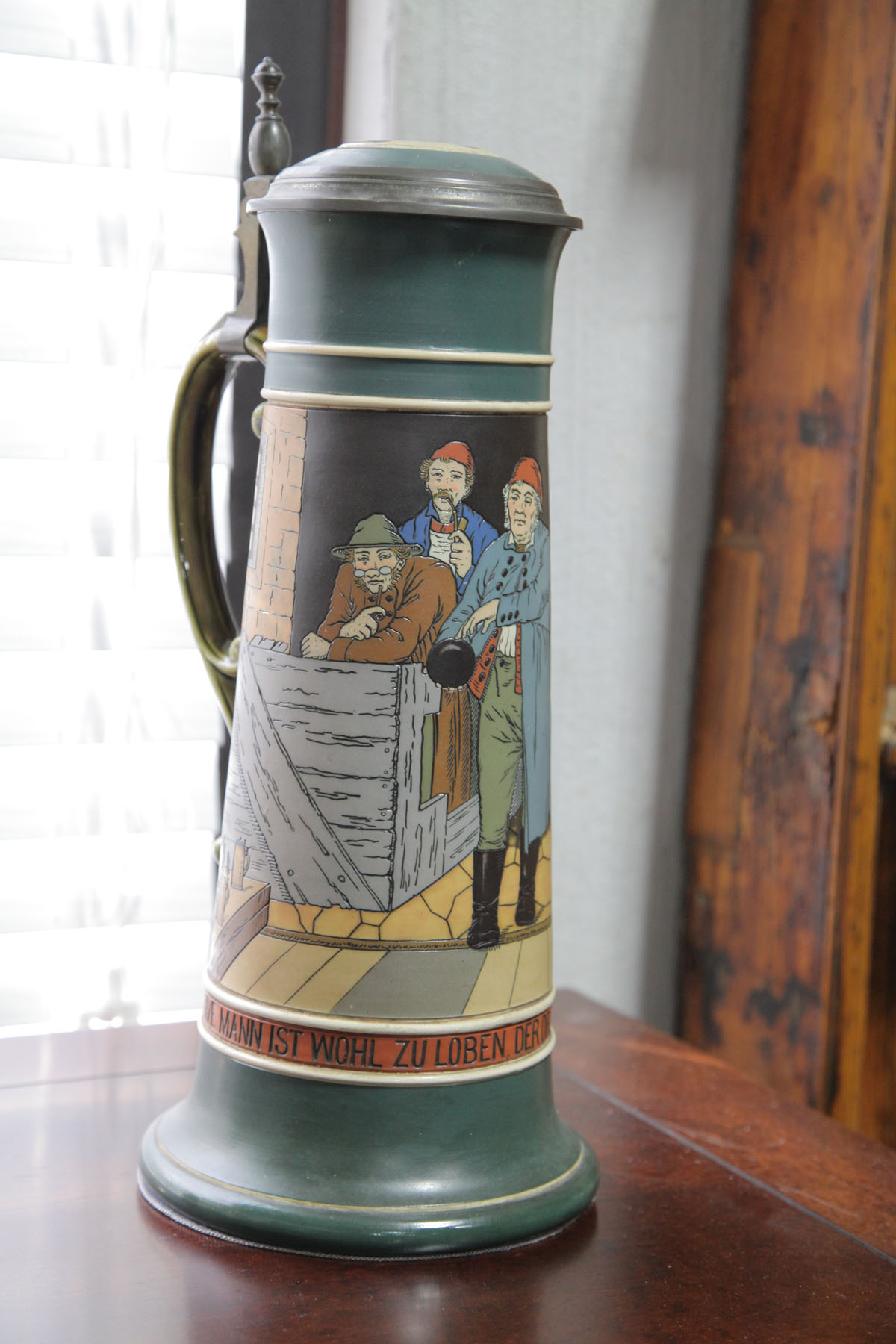 Appraisal: METTLACH STEIN Germany late th early th century Large stein