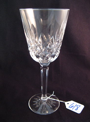 Appraisal: SET OF TWELVE WATERFORD CUT CRYSTAL WINE GOBLETS in the