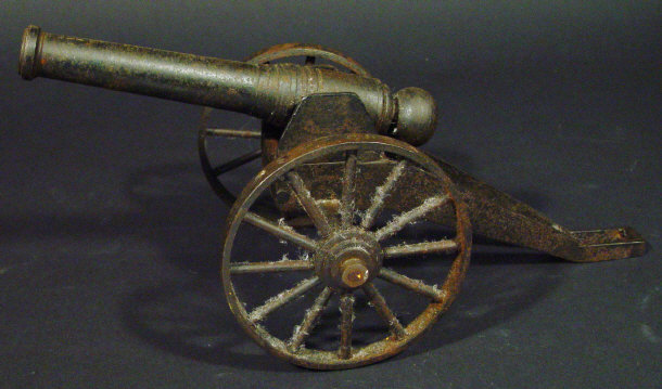 Appraisal: Well modelled cast iron artillery cannon cm in length