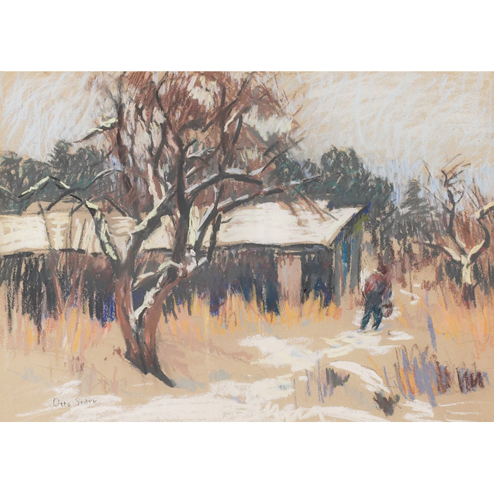 Appraisal: Otto Stark American - ''Winter Landscape '' c watercolor and