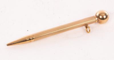 Appraisal: A ct yellow gold propelling pencil M Wachenheimer Co Ltd