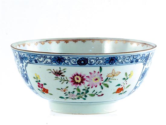 Appraisal: Chinese Export famille rose porcelain bowl circa upswept rim on