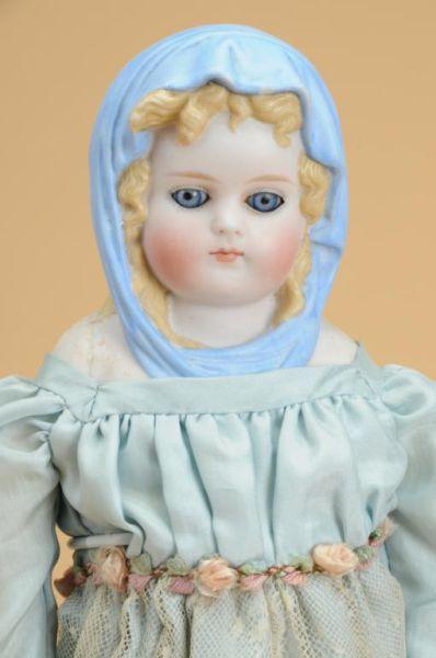 Appraisal: Blue Scarf Lady Doll Germany ca Alt Beck and Gottschalk