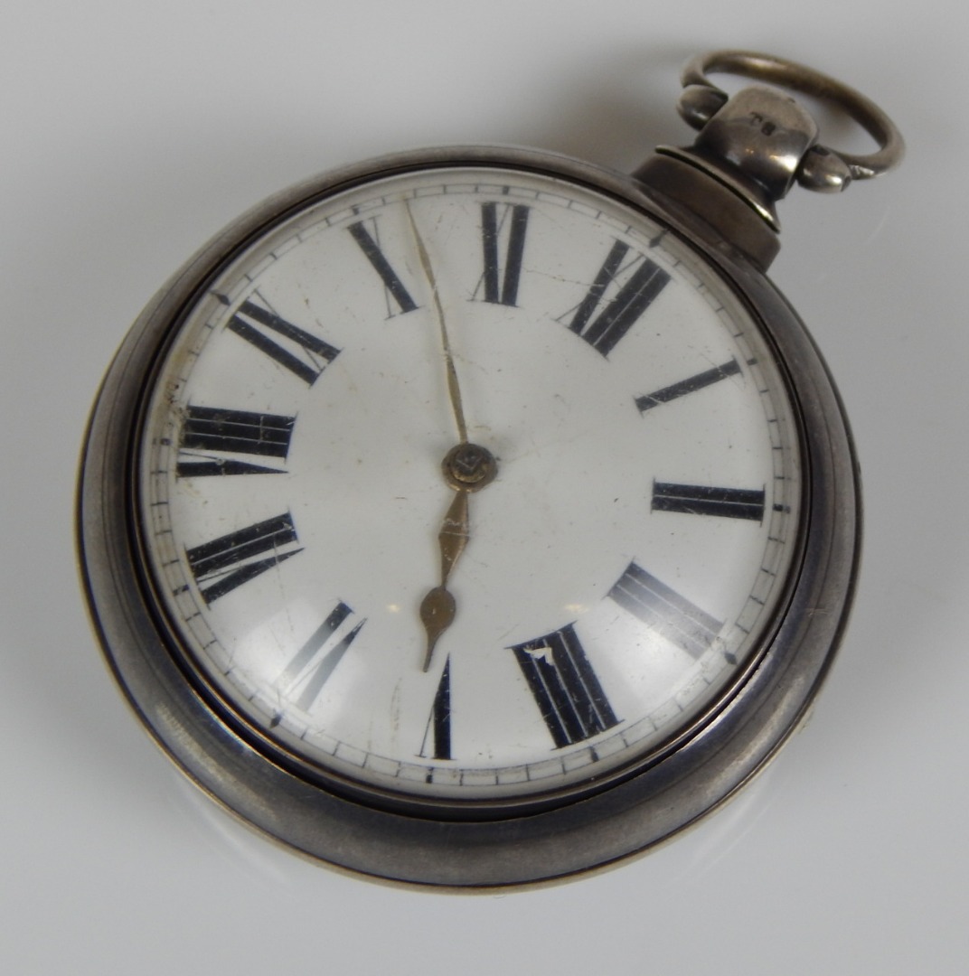 Appraisal: A William IV silver pair cased pocket watch marked for