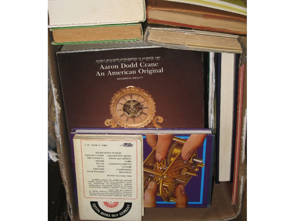 Appraisal: Box of books on clocks