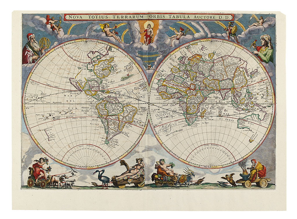 Appraisal: DANCKERTS DANCKER Nova Totius Terrarum Orbis Auctore D D Double-page