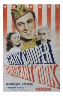 Appraisal: Sargent York Theatrical Type Poster Theatrical type framed poster Gary