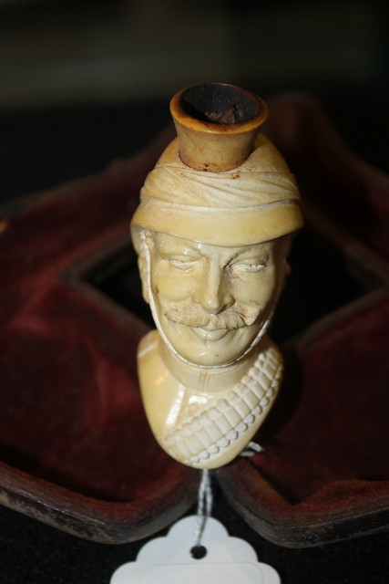 Appraisal: A MEERSCHAUM PIPE the bowl in the form of a