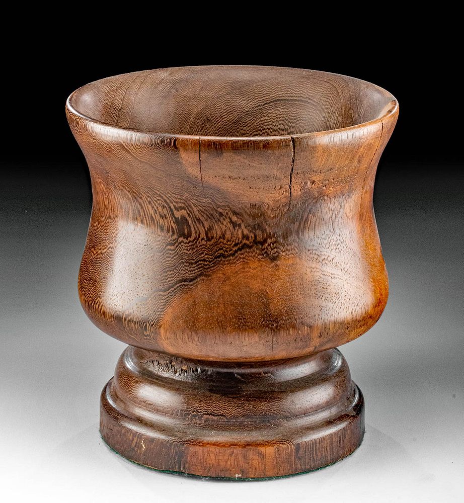 Appraisal: Beautiful th C Hawaiian Pheasantwood Pedestal Bowl First Time At