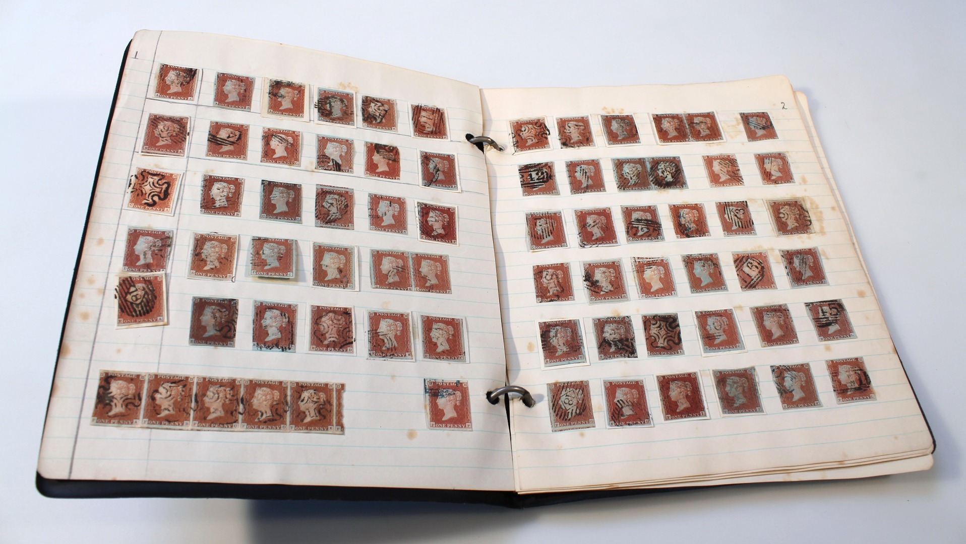 Appraisal: Various Victorian penny red stamps various margins Victorian d purple