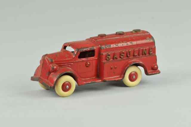 Appraisal: GASOLINE TRUCK AC Williams cast iron red painted truck with