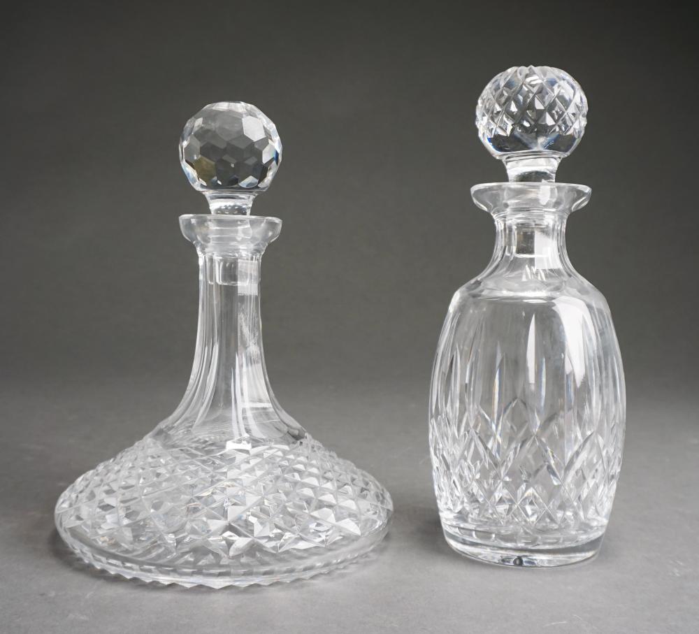 Appraisal: Waterford Cut Crystal Ship's Decanter and a Bell-Form Decanter