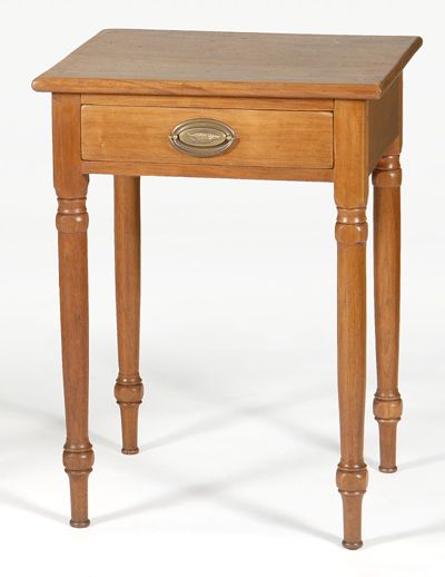 Appraisal: ANTIQUE AMERICAN SHERATON ONE-DRAWER STAND In maple and other woods