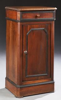 Appraisal: French Louis Philippe Carved Walnut Nightstand French Louis Philippe Carved