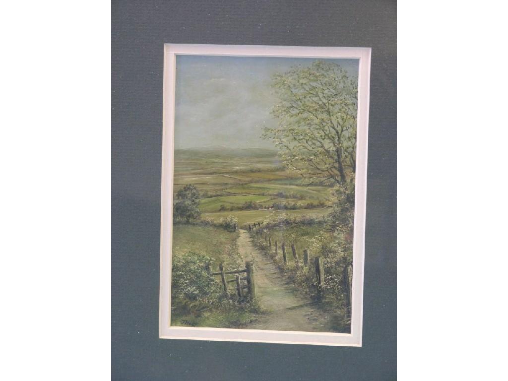 Appraisal: J Holt - pair of gouache paintings a country pathway