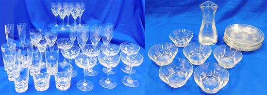 Appraisal: th C Baccarat glass stemware and partial dinner service forty-eight