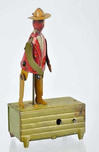 Appraisal: Tin Litho Alabama Roof Dancer Penny Toy German Crank-operated Marked