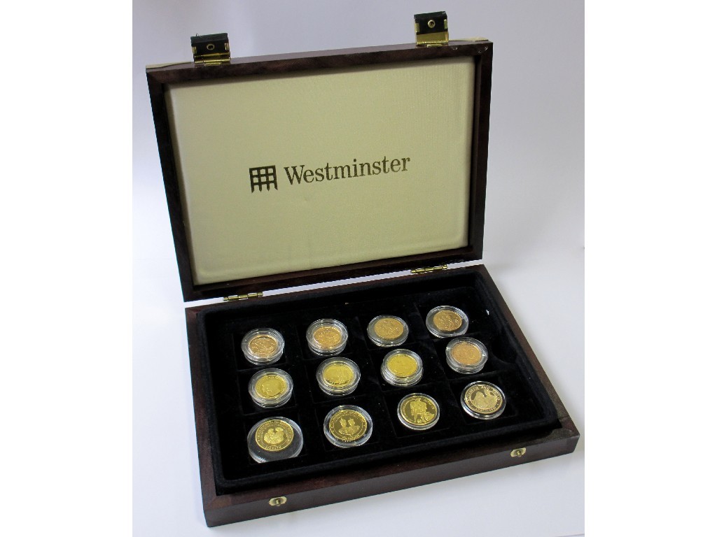 Appraisal: A good collection of twelve gold coins to include two