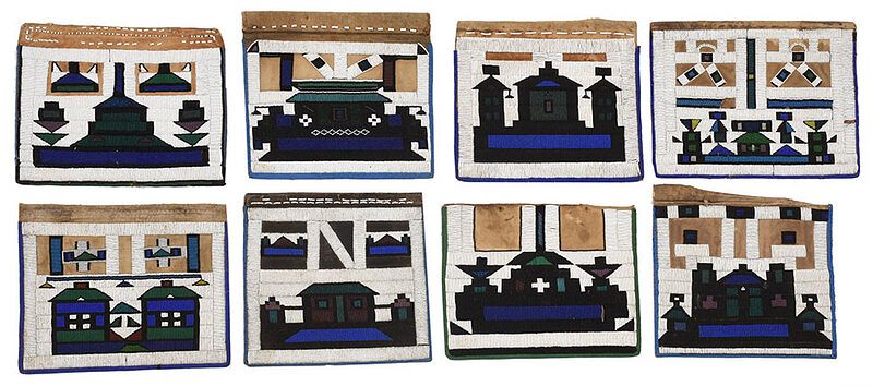 Appraisal: Eight South African Ndebele Tribe Beaded Aprons mid th century