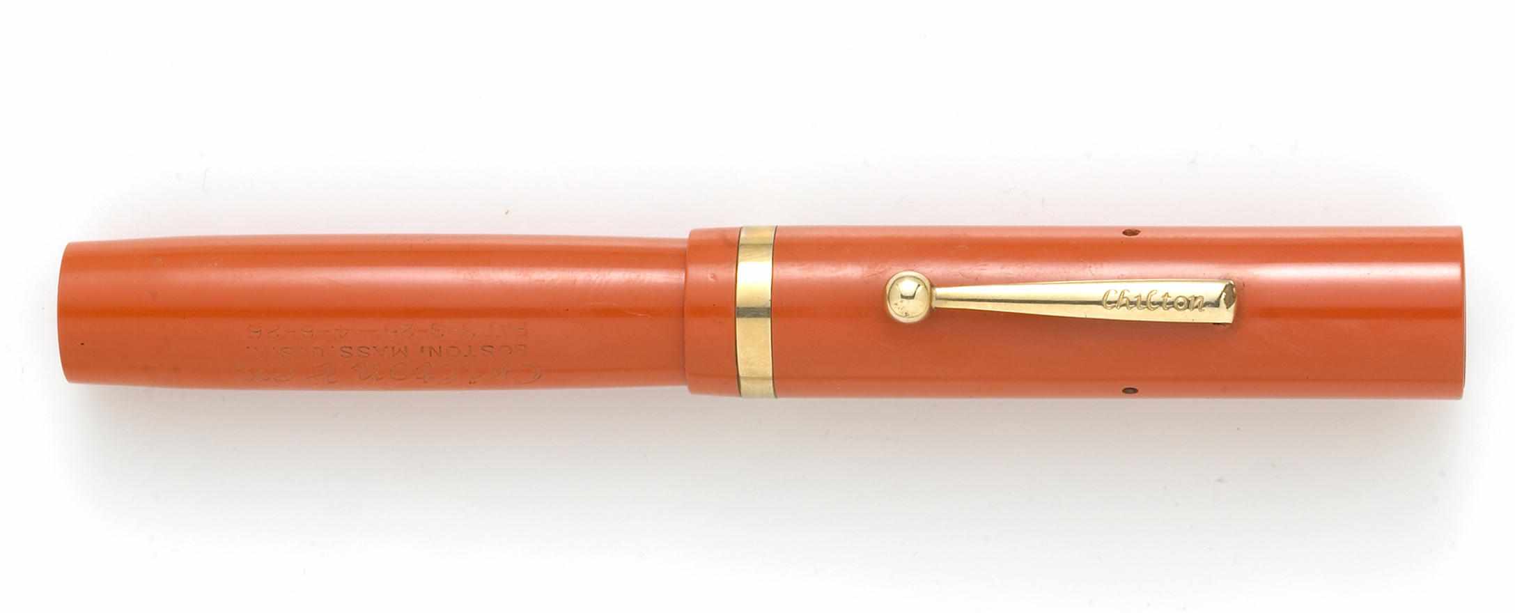 Appraisal: CHILTON Oversize Red Hard Rubber Fountain Pen Red hard rubber