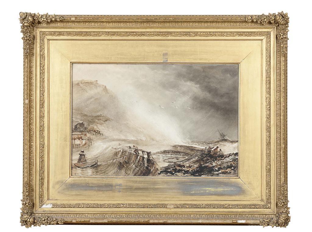 Appraisal: ATTRIBUTED TO HENRY BARLOW CARTER STORM AT SEA Sepia cm