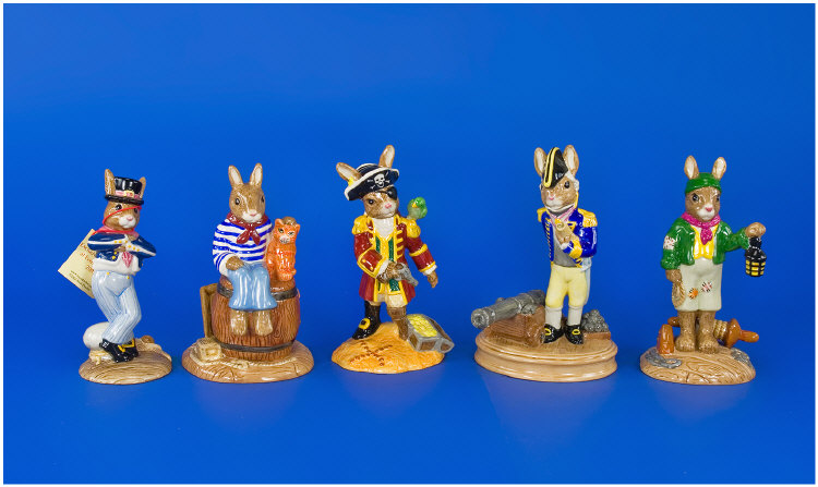 Appraisal: Royal Doulton Bunnykins Collection Of Five Figures Comprising Captain DB