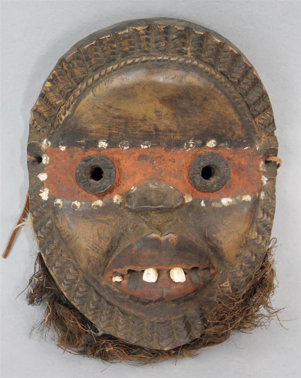 Appraisal: DAN TRIBE LIBERIA AFRICA CARVED MASK WITH POLYCHROME PAINT AND