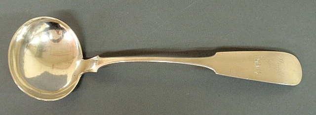 Appraisal: Coin silver ladle by Bard Lamont c l