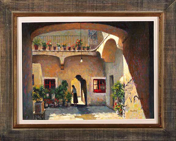 Appraisal: Jack Dudley American California - Patio Garden oil on masonite