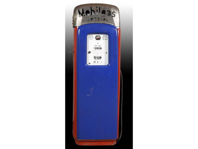 Appraisal: Red Blue Mobilgas Special Gas Pump Description '' x ''