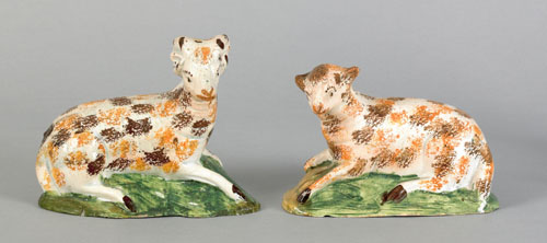 Appraisal: Two Ralph Wood Staffordshire figures ca of a recumbent ram