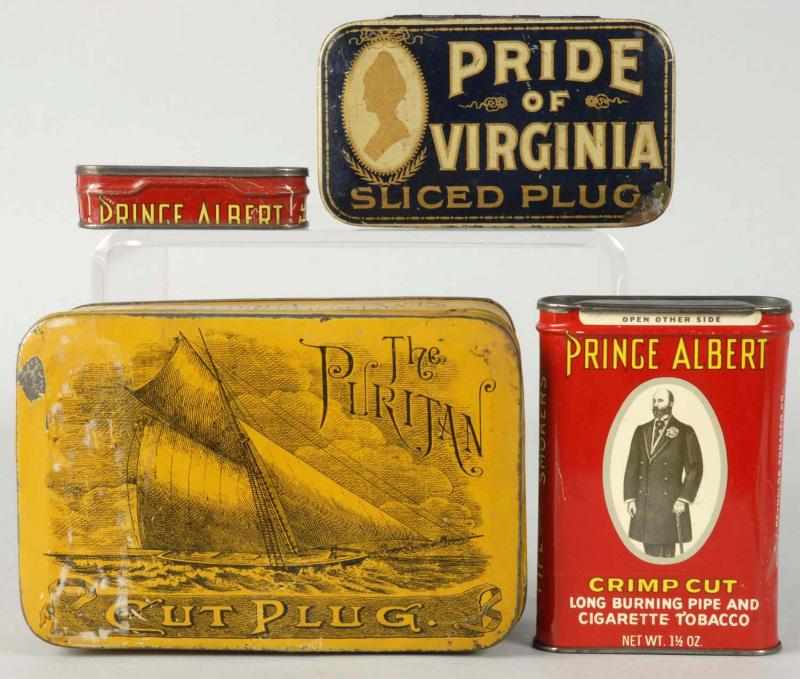 Appraisal: Lot of Early Tobacco Tins Description Includes Pride of Virginia