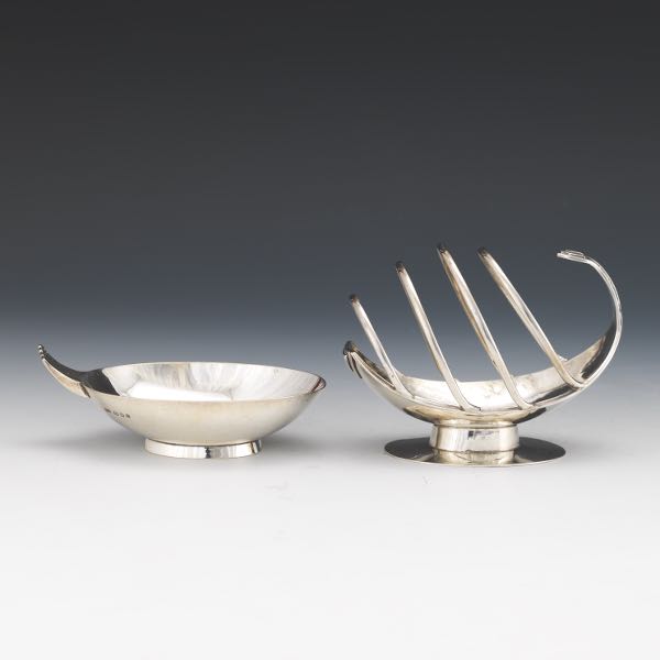 Appraisal: CHARLES BOYTON SONS ART DECO SILVER TABLE ITEMS Charles Boyton