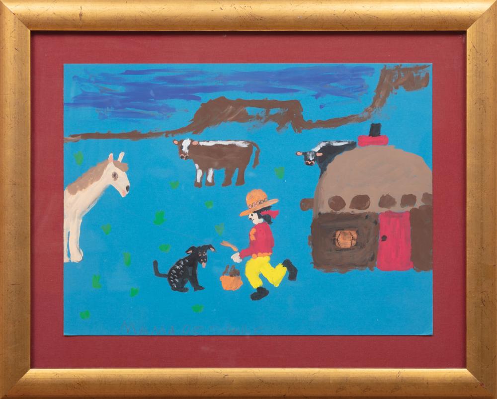 Appraisal: Mamie Deschillie American New Mexico - Cows Horse Dog and