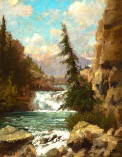 Appraisal: JOHN FERY - Glacier National Park oil on canvas x