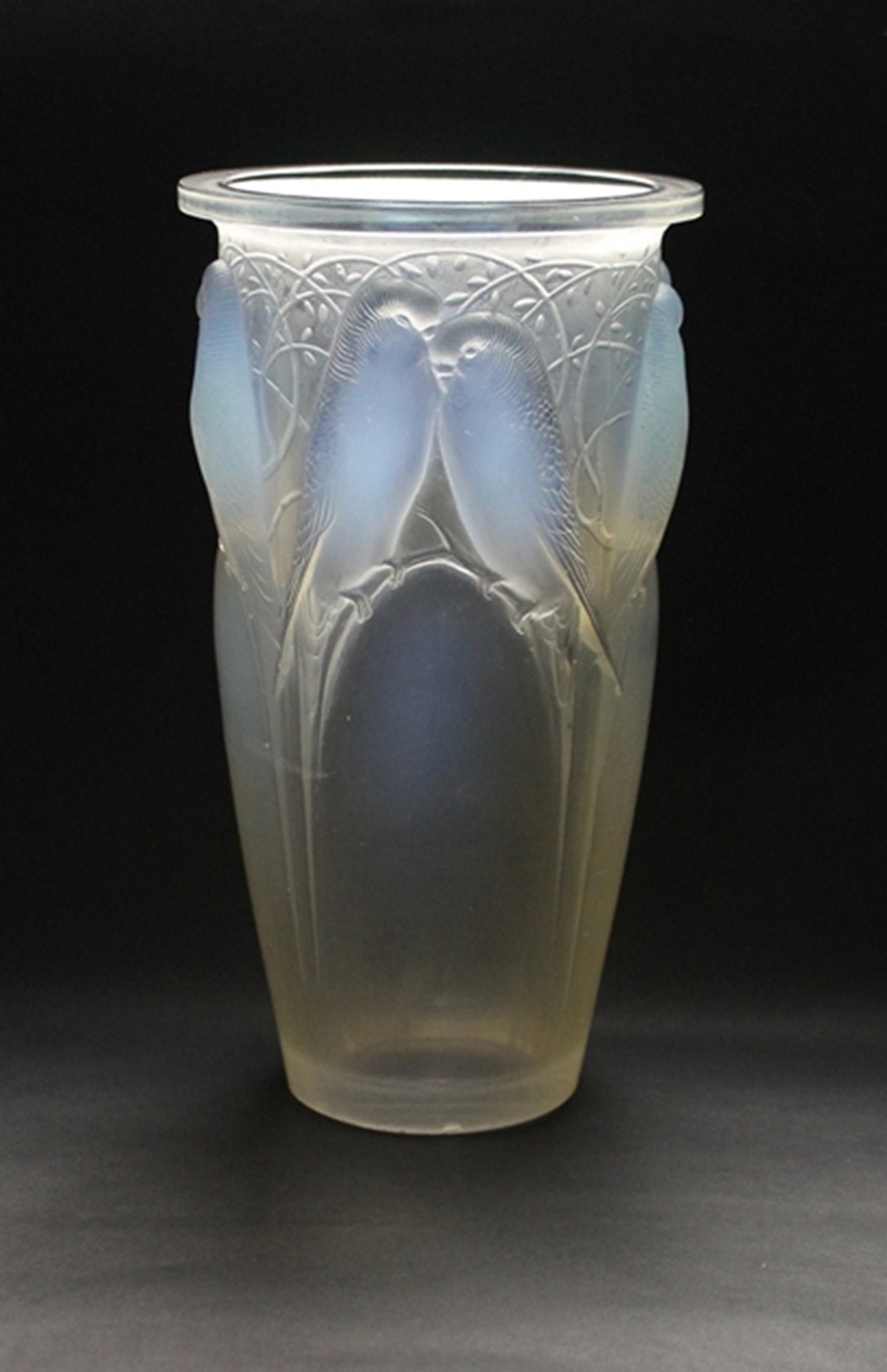 Appraisal: A Lalique 'Ceylan' opalescent and frosted glass vase stencil mark