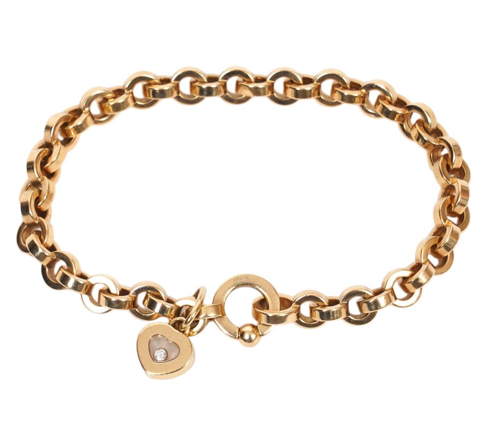 Appraisal: CHOPARD 'HAPPY DIAMOND' BRACELET K GOLD kt yellow gold Chopard