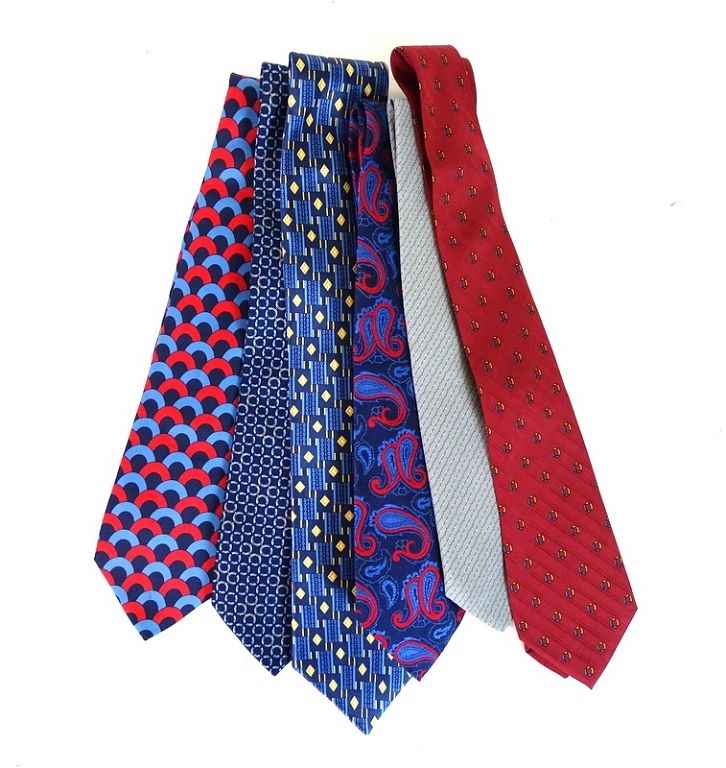 Appraisal: Five Designer Ties Five Designer Ties To include - Lanvin