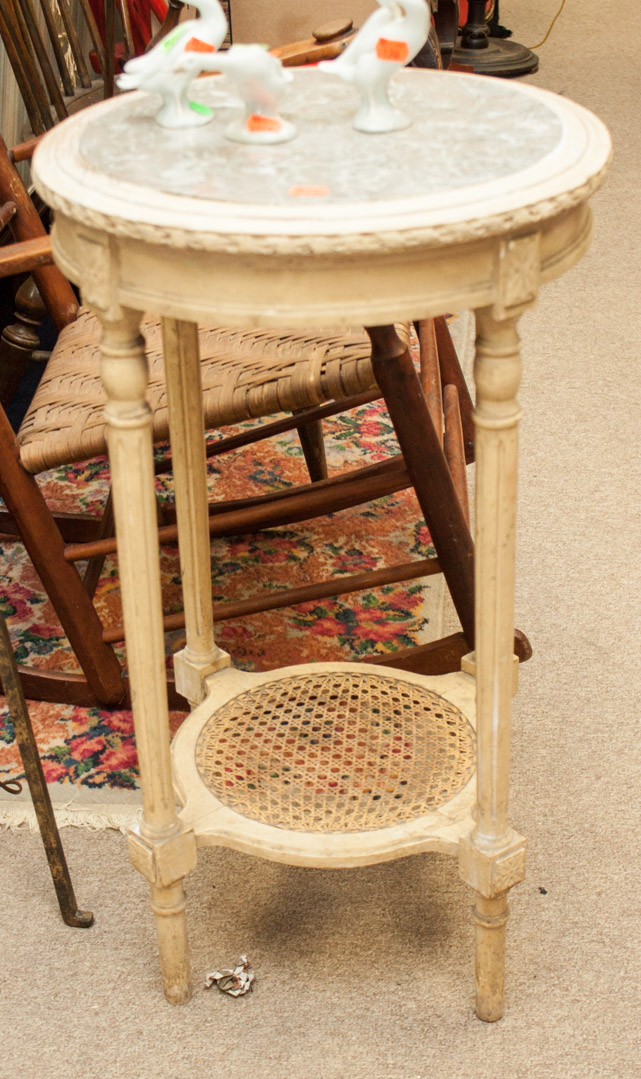 Appraisal: French style marble top stand Undernumber