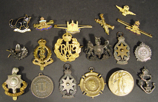 Appraisal: Collection of military badges mostly British also a Russian token